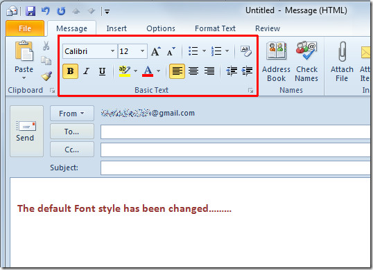 How to change default font size on excel